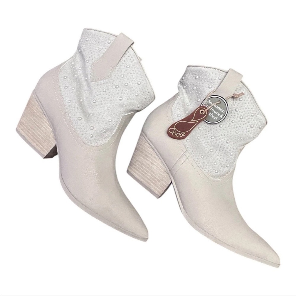 MIA Cream Ankle Booties